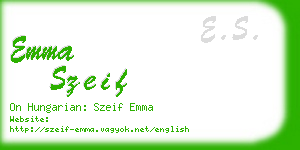 emma szeif business card